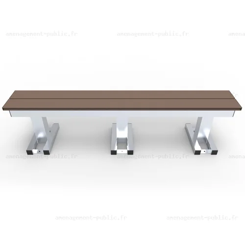 Banc de touche 4 places pour aménagements sportifs extérieurs